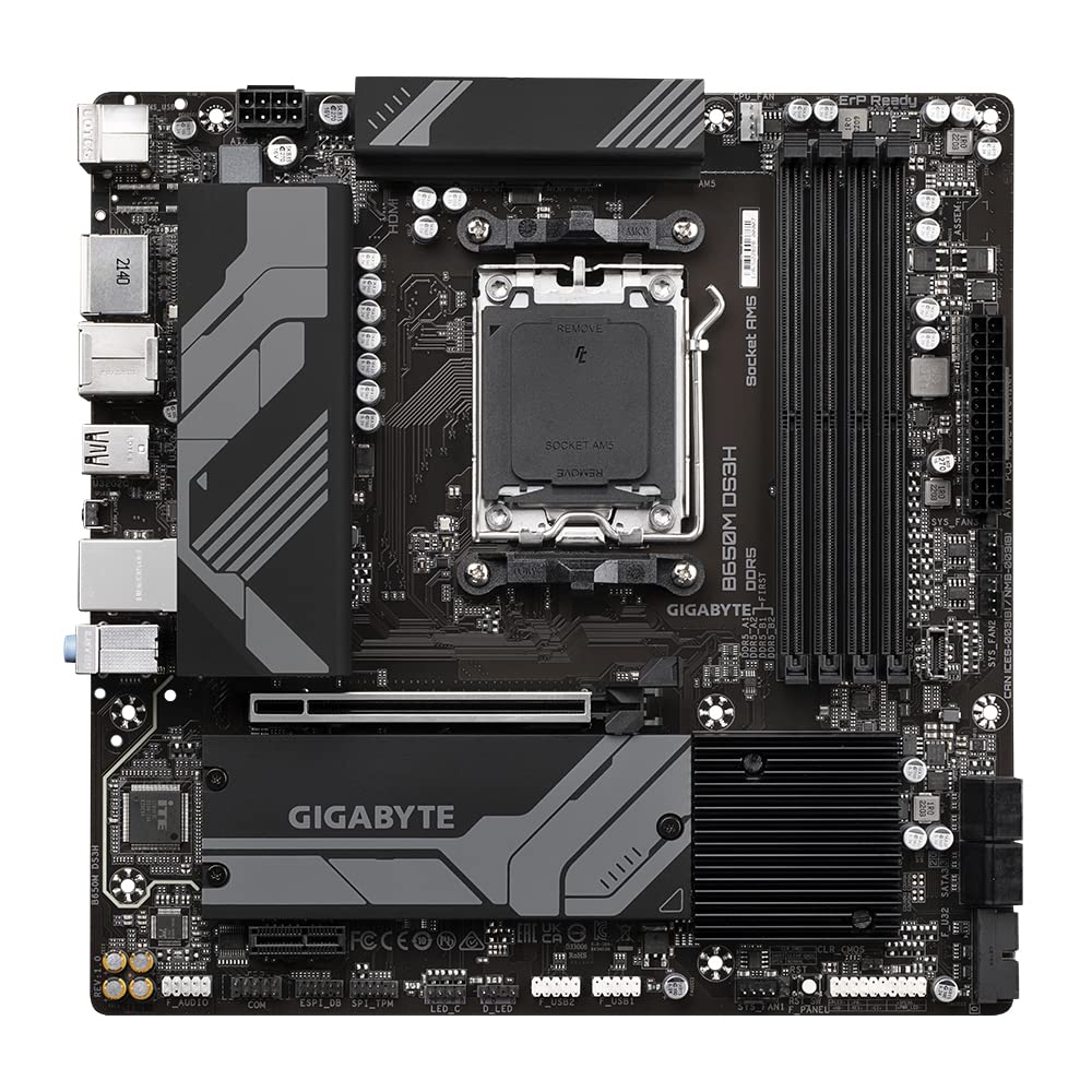 GIGABYTE B650M DS3H AM5 Micro-ATX Motherboard with DDR5 & PCIe 4.0