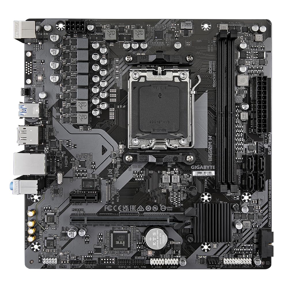 GIGABYTE B650M H AMD AM5 Micro-ATX Motherboard | DDR5, PCIe 4.0
