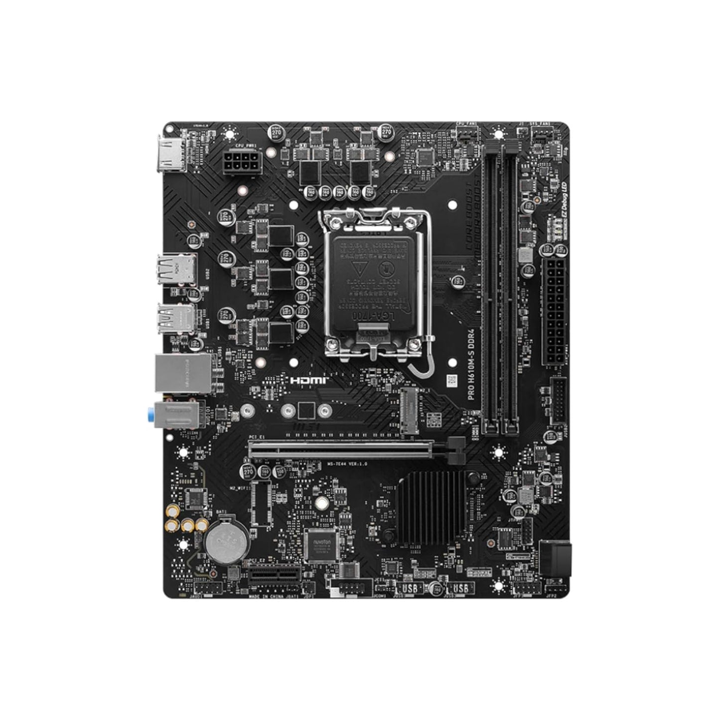 MSI PRO H610M-S DDR4 Motherboard – Micro-ATX | LGA 1700 | DDR4 | PCIe 4.0