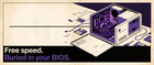 Retro illustration of a desktop PC side panel removed revealing a glowing motherboard, with a cover line reading Free speed, buried in your BIOS