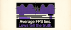Retro illustration of a frame-rate graph with one sharp jagged dip