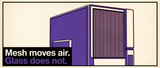 Retro illustration of a desktop tower cabinet with a mesh front