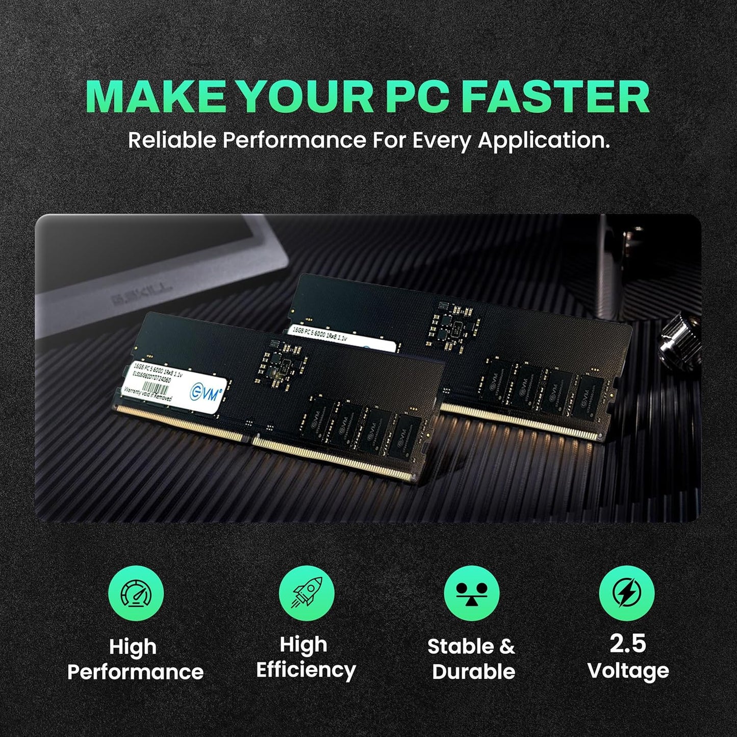 EVM 16GB DDR5 6000MHz Desktop RAM