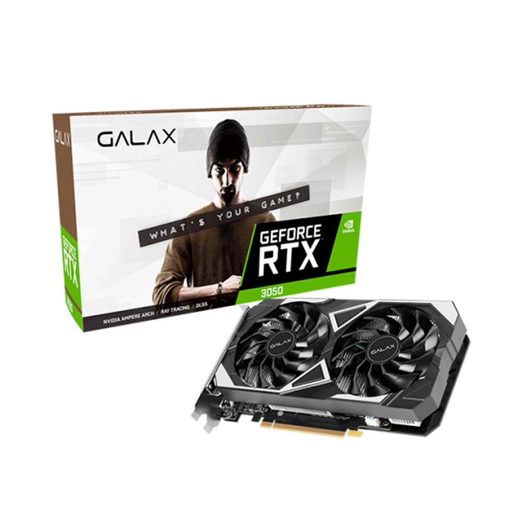 GALAX GeForce RTX 3050 6GB GDDR6 Dual Fan Graphics Card | 1-Click OC