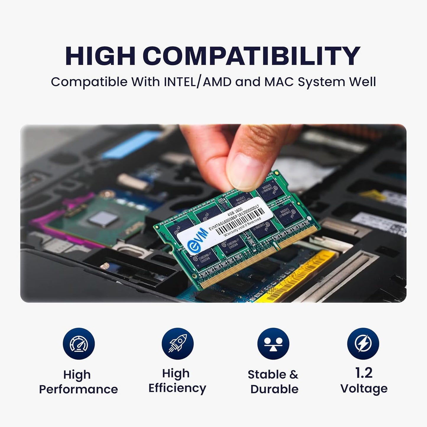 EVM 4GB DDR3 1600MHz Laptop RAM