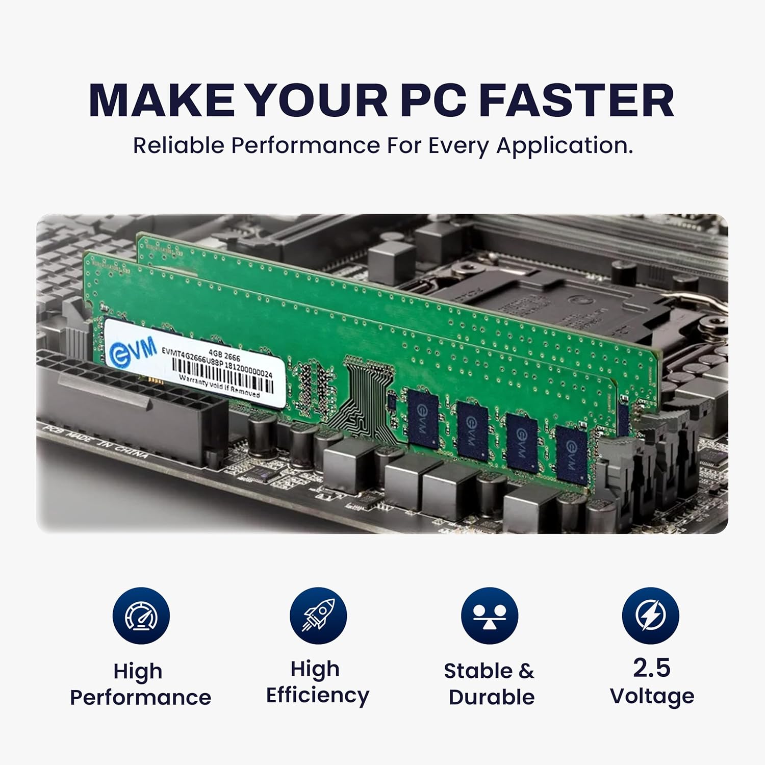 EVM 4GB DDR4 3200MHz Desktop RAM