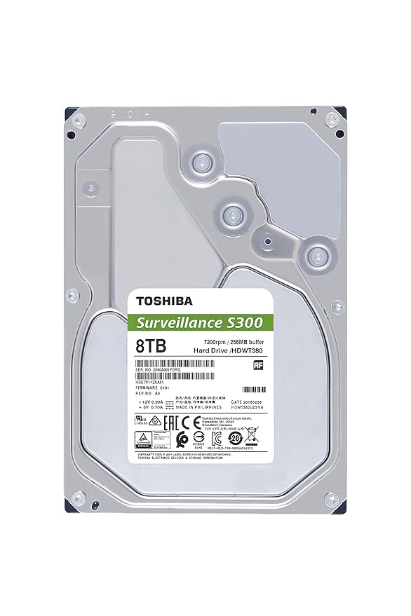Toshiba S300 8TB Surveillance Internal Hard Drive