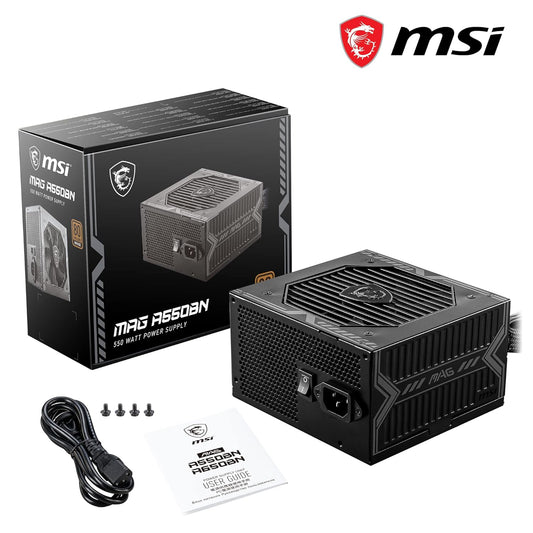 MSI MAG A550BN Gaming Power Supply – 550W 80 Plus Bronze PSU