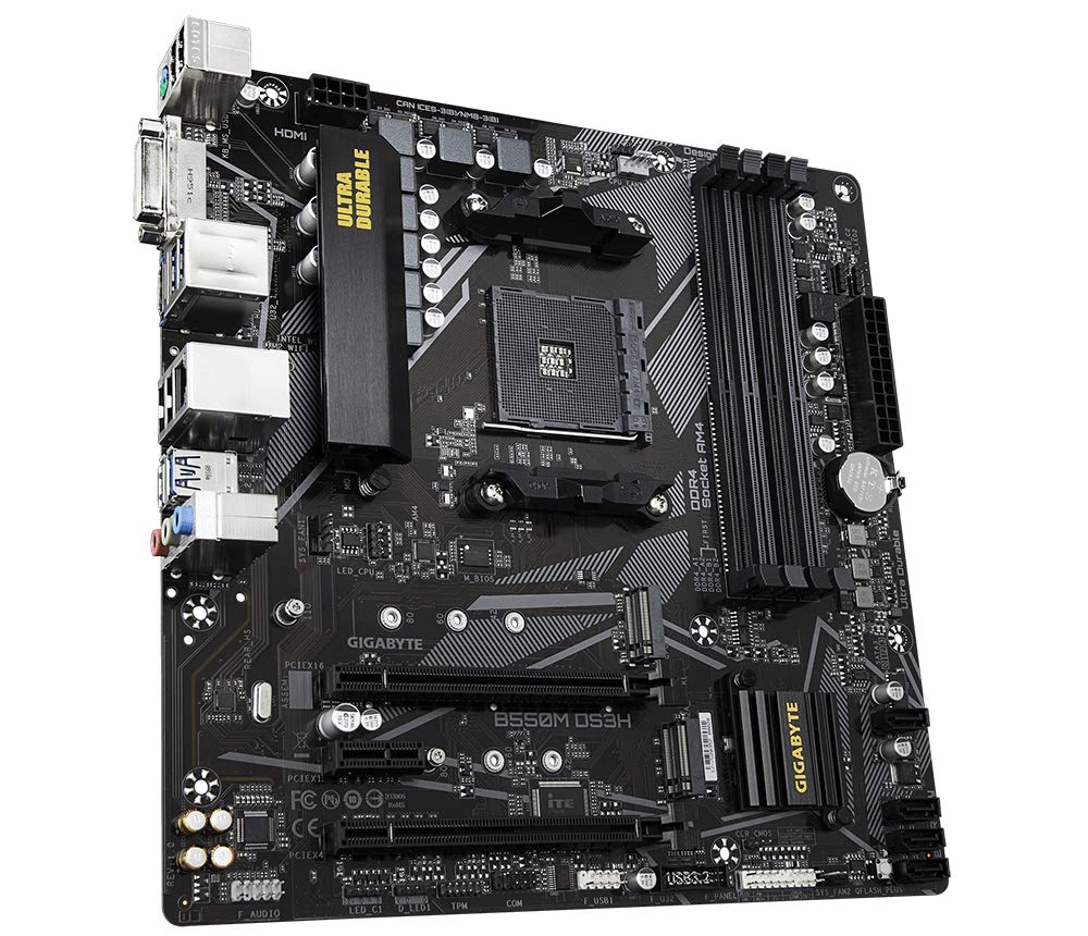 GIGABYTE B550M DS3H Ultra Durable AM4 Micro-ATX Motherboard