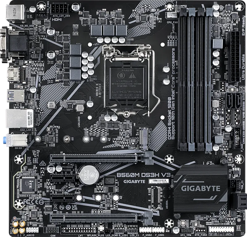 GIGABYTE B560M DS3H V3 LGA1200 Micro-ATX Motherboard for Intel