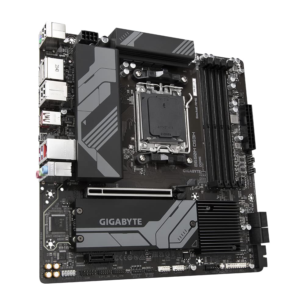 GIGABYTE B650M DS3H AM5 Micro-ATX Motherboard with DDR5 & PCIe 4.0