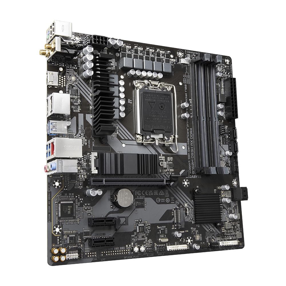 GIGABYTE B760M DS3H AX DDR4 Micro-ATX Motherboard | LGA 1700, Wi-Fi 6E