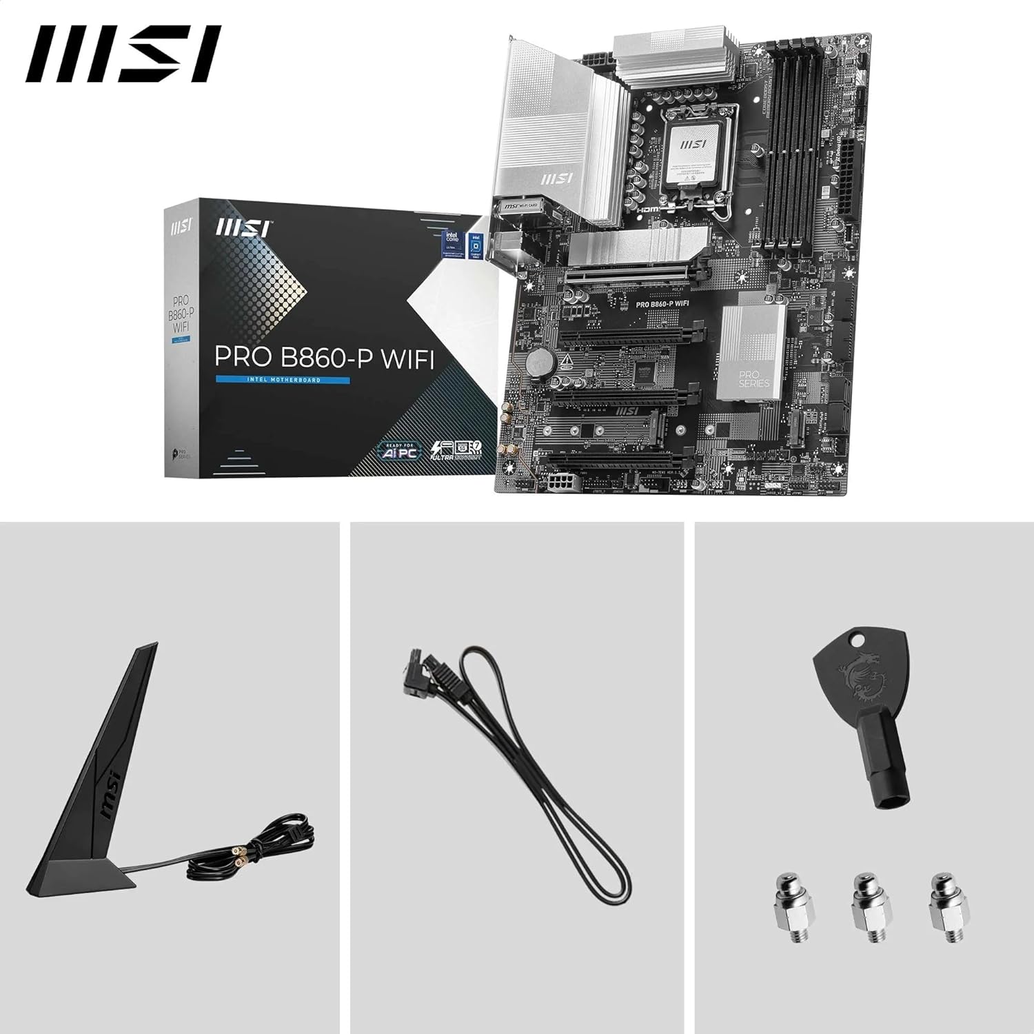 MSI PRO B860-P WiFi Motherboard – ATX | Intel Core Ultra Series 2 | Wi-Fi 7