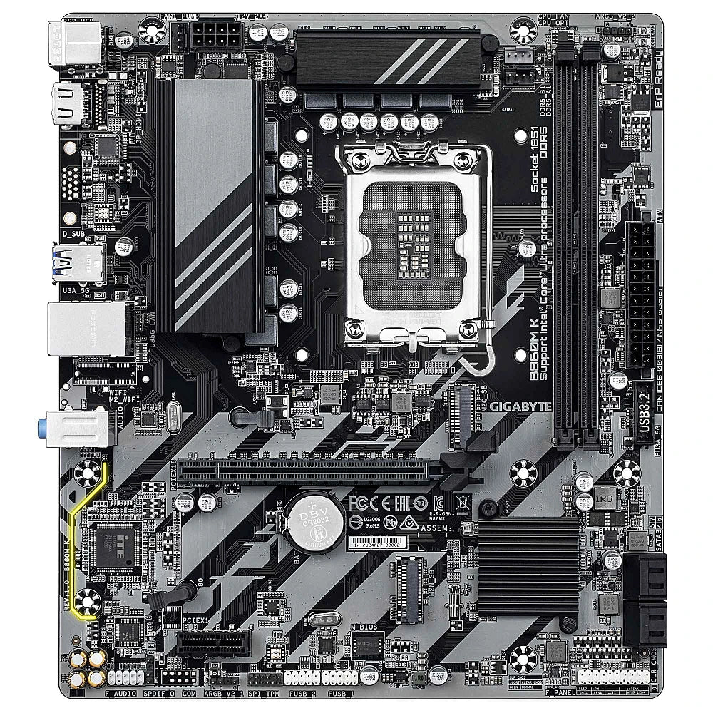 GIGABYTE B860M K Ultra Durable DDR5 Motherboard (Intel LGA 1851, Micro-ATX)