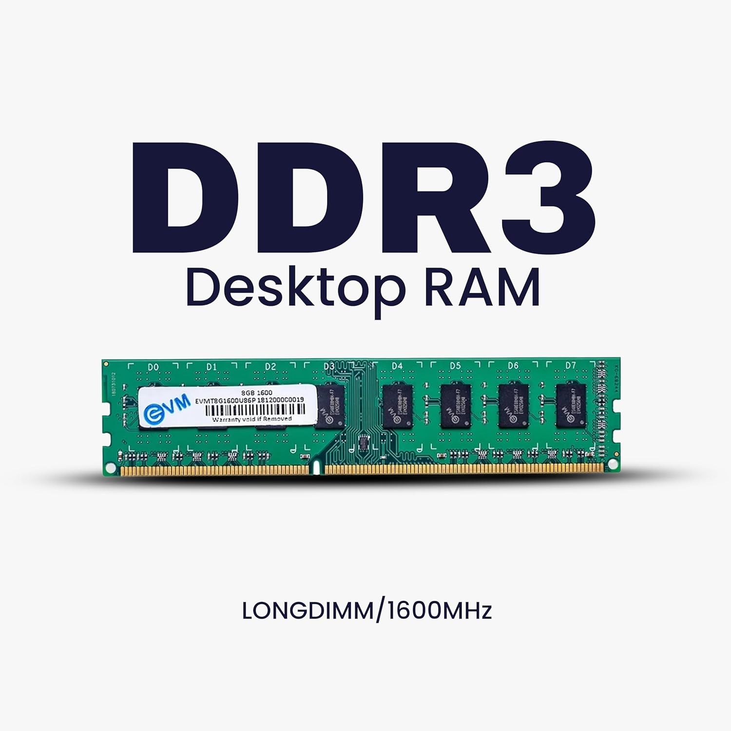 EVM 8GB DDR3 1600MHz Desktop RAM