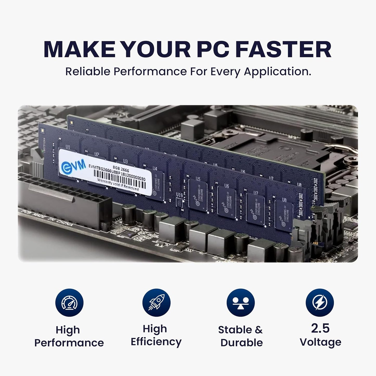 EVM 8GB DDR4 2666MHz Desktop RAM