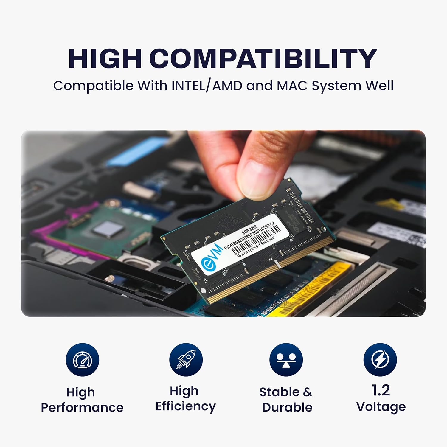 EVM 8GB DDR4 3200MHz Laptop RAM