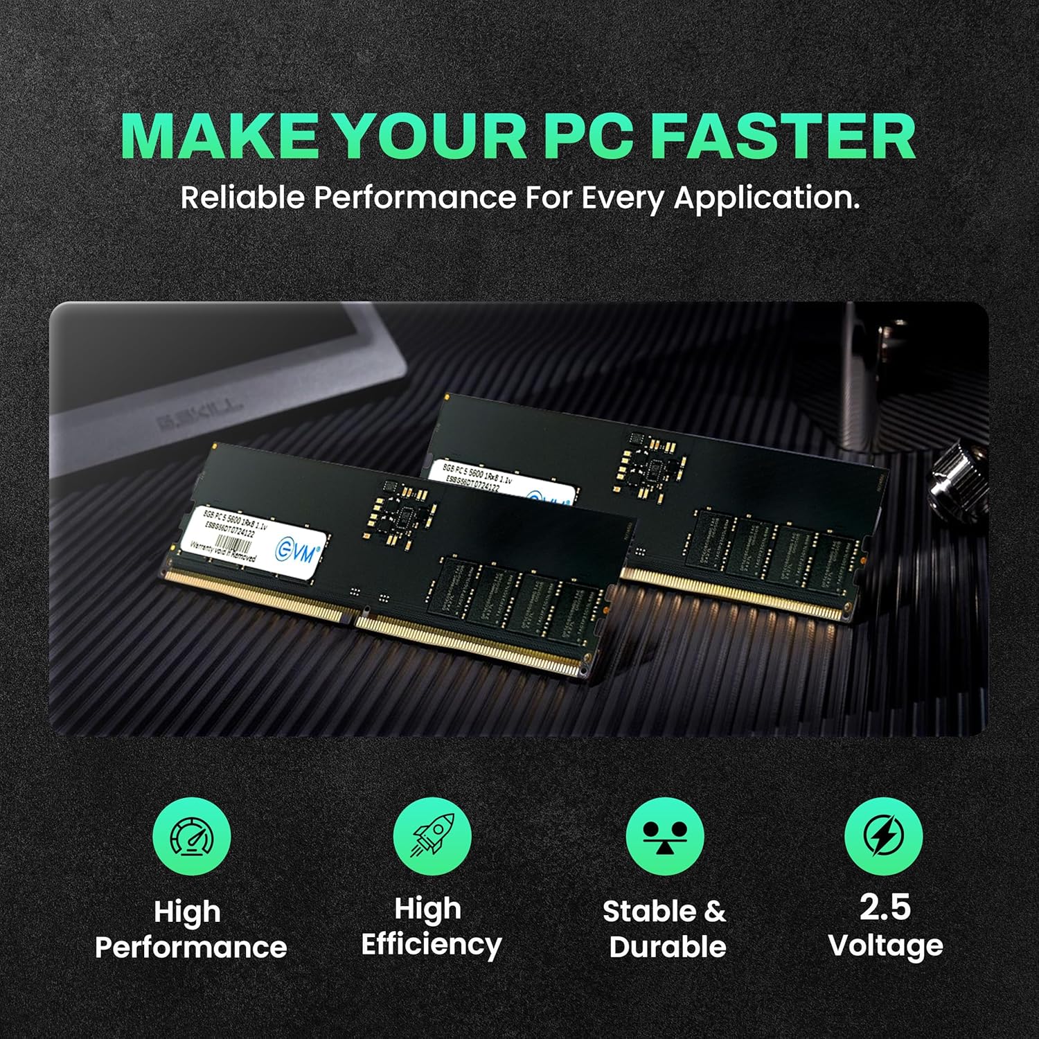 EVM 8GB DDR5 5600MHz Desktop RAM