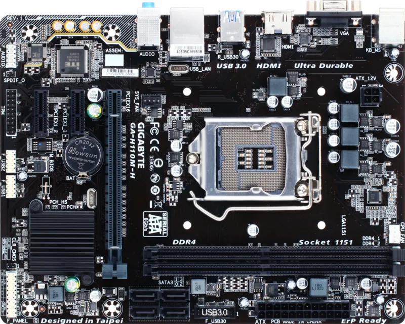 GIGABYTE H110MH DDR4 Motherboard (Intel 6th & 7th Gen Support)