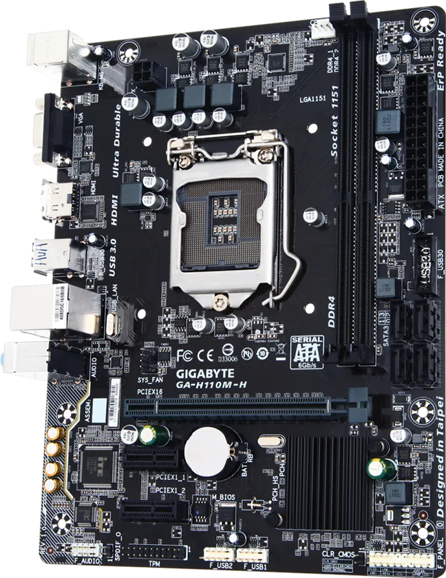 GIGABYTE H110MH DDR4 Motherboard (Intel 6th & 7th Gen Support)