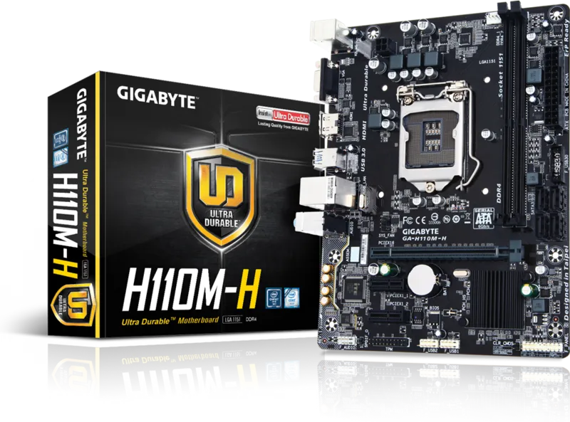 GIGABYTE H110MH DDR4 Motherboard (Intel 6th & 7th Gen Support)