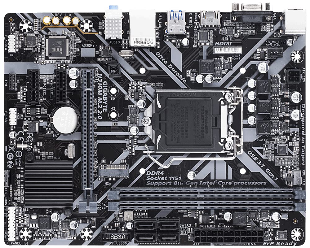GIGABYTE H310M M.2 2.0 Ultra Durable Motherboard (Intel 8th & 9th Gen Support)