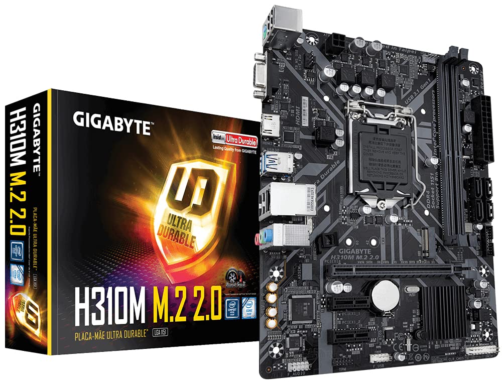 GIGABYTE H310M M.2 2.0 Ultra Durable Motherboard (Intel 8th & 9th Gen Support)