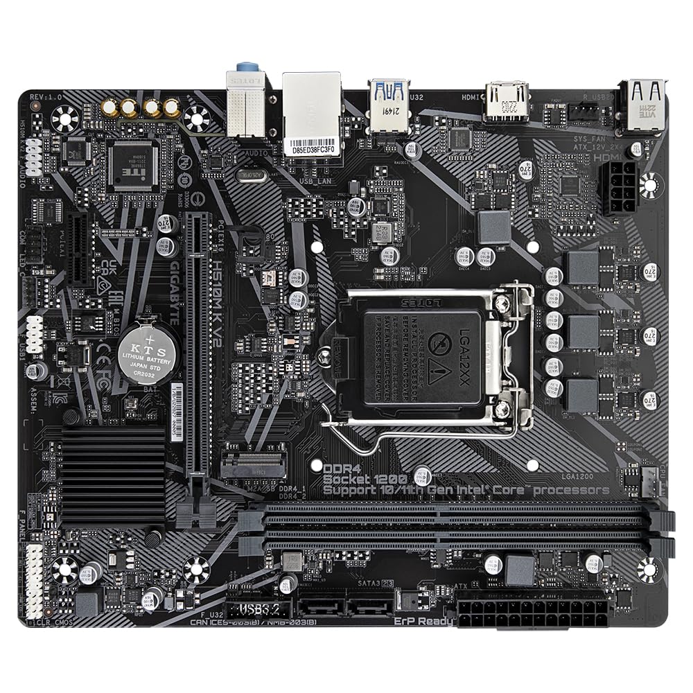 GIGABYTE H510M K V2 Micro-ATX Motherboard – Intel H510, LGA1200, DDR4