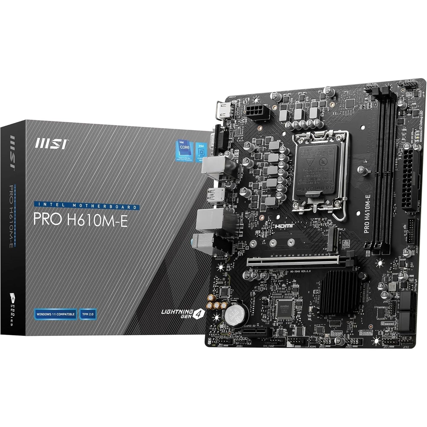 MSI PRO H610M-E Motherboard – Micro-ATX | LGA 1700 | DDR5 | PCIe 4.0
