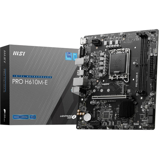 MSI PRO H610M-E Motherboard – Micro-ATX | LGA 1700 | DDR5 | PCIe 4.0