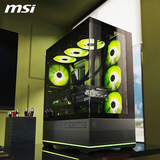 MSI MAG PANO 110R PZ Mid-Tower Gaming Cabinet | ARGB Fans | Back