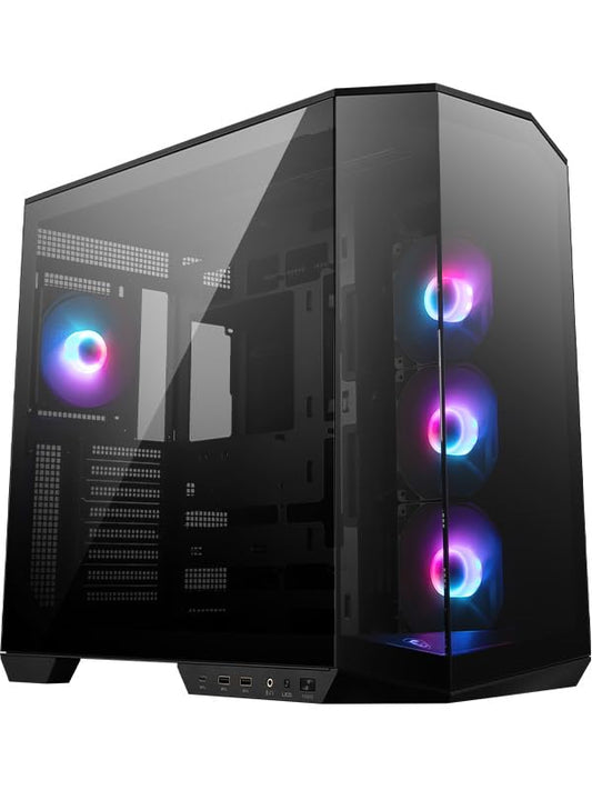 MSI MAG PANO 100R PZ Black Mid-Tower Gaming Cabinet | 4× ARGB Fans