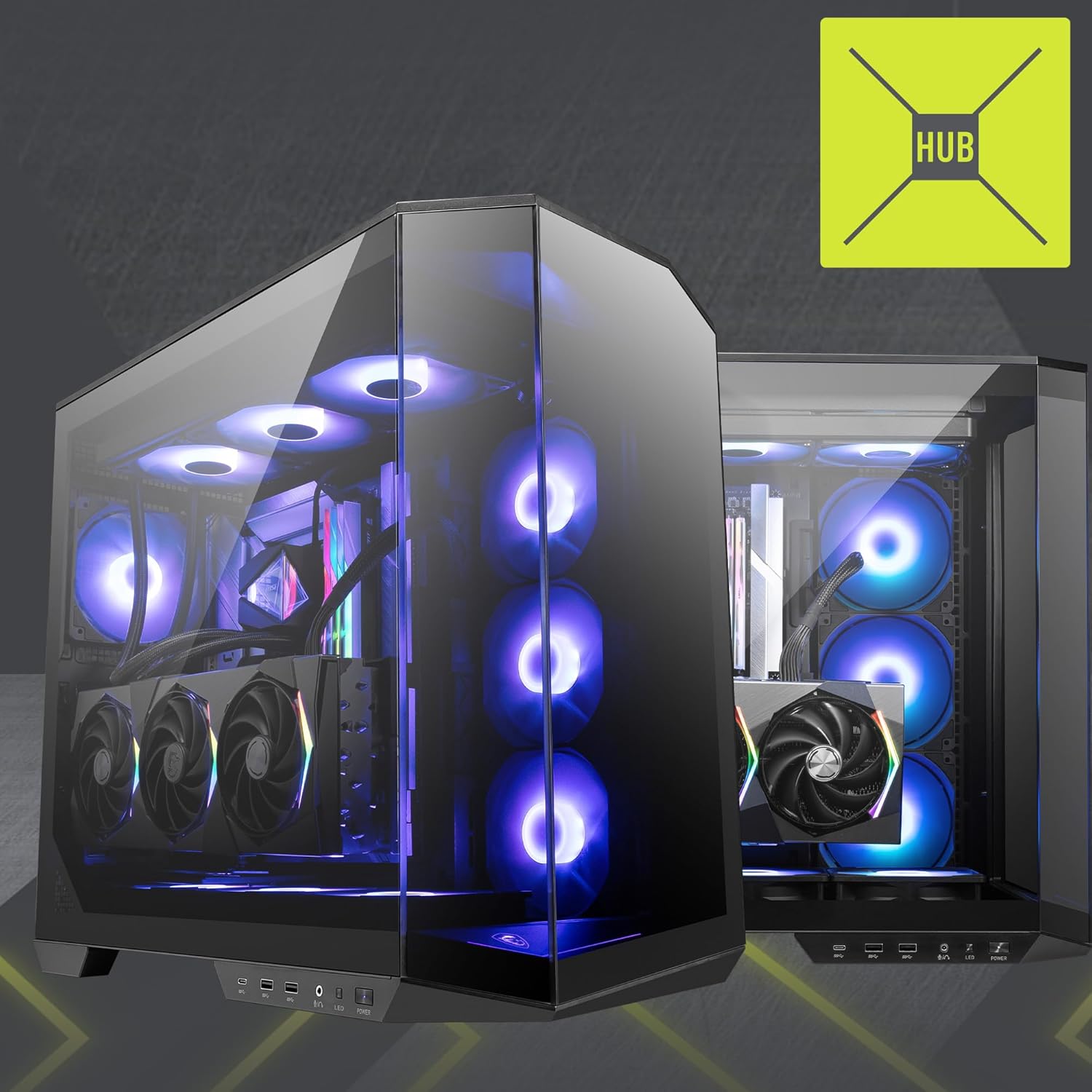 MSI MAG PANO 100R PZ Black Mid-Tower Gaming Cabinet | 4× ARGB Fans