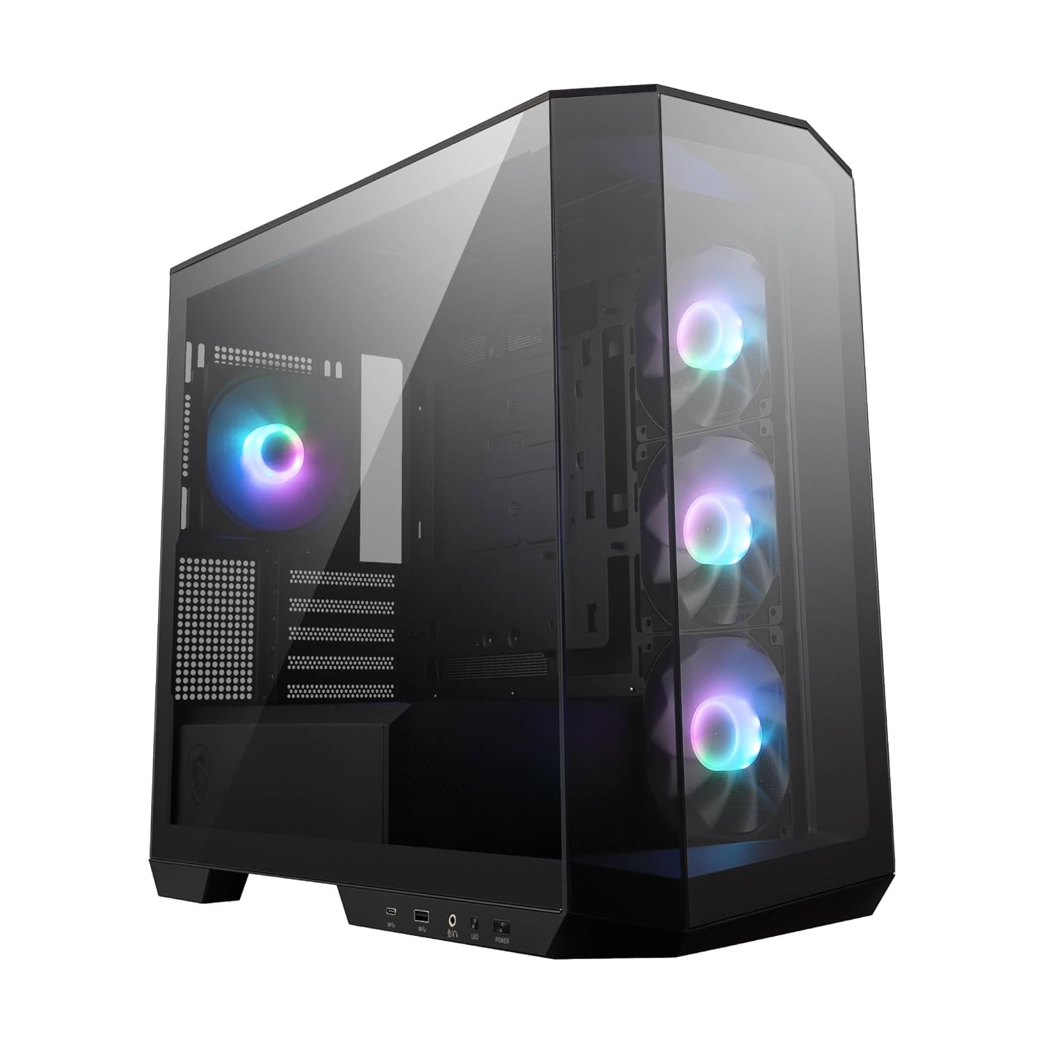 MSI MAG PANO M100R PZ Black Mid-Tower Gaming Cabinet | ARGB Fans