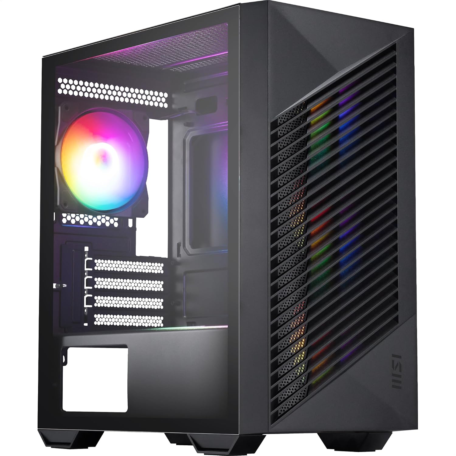 MSI PRO Forge M050A Mini Tower PC Case | Micro-ATX | 4× ARGB Fans