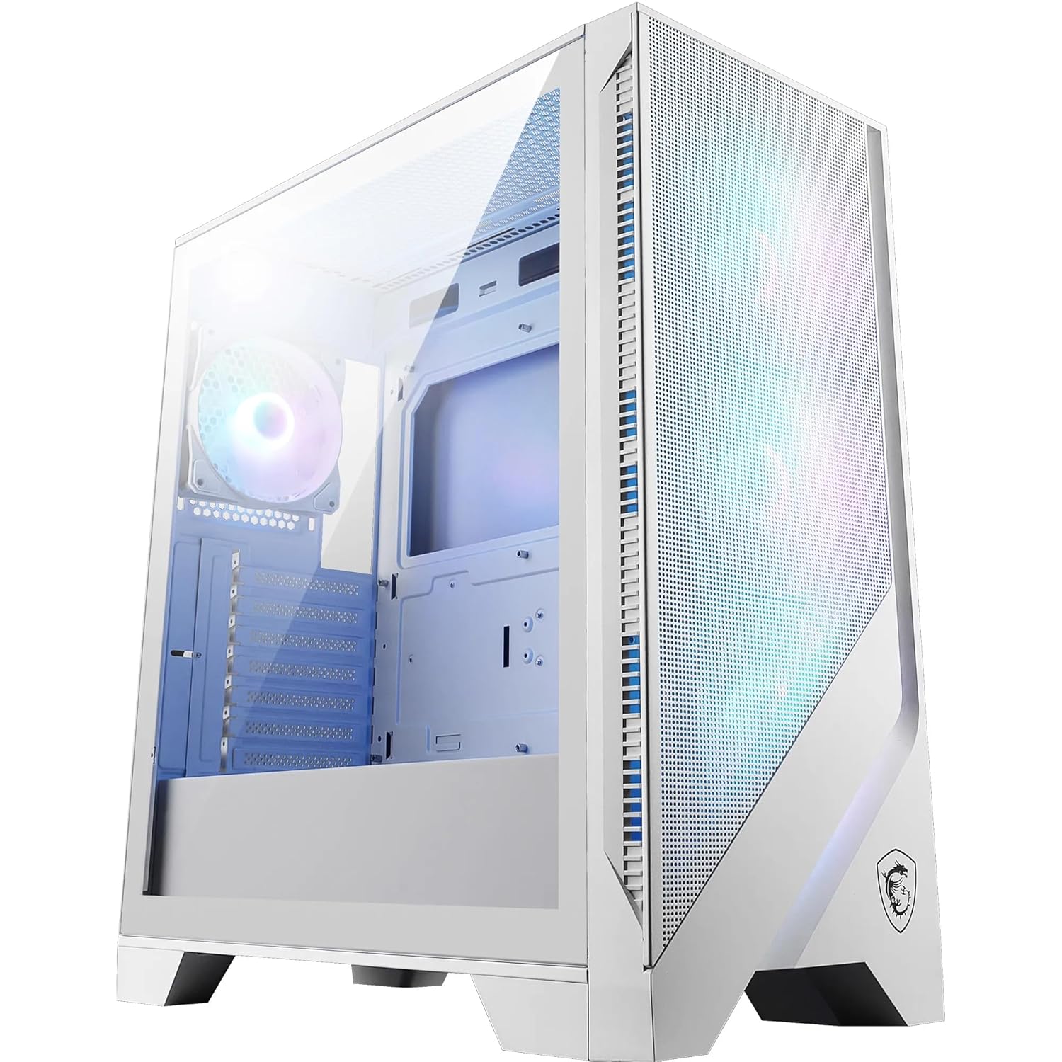 MSI MAG Forge 320R Airflow White Mid-Tower Gaming Cabinet | ARGB Fans