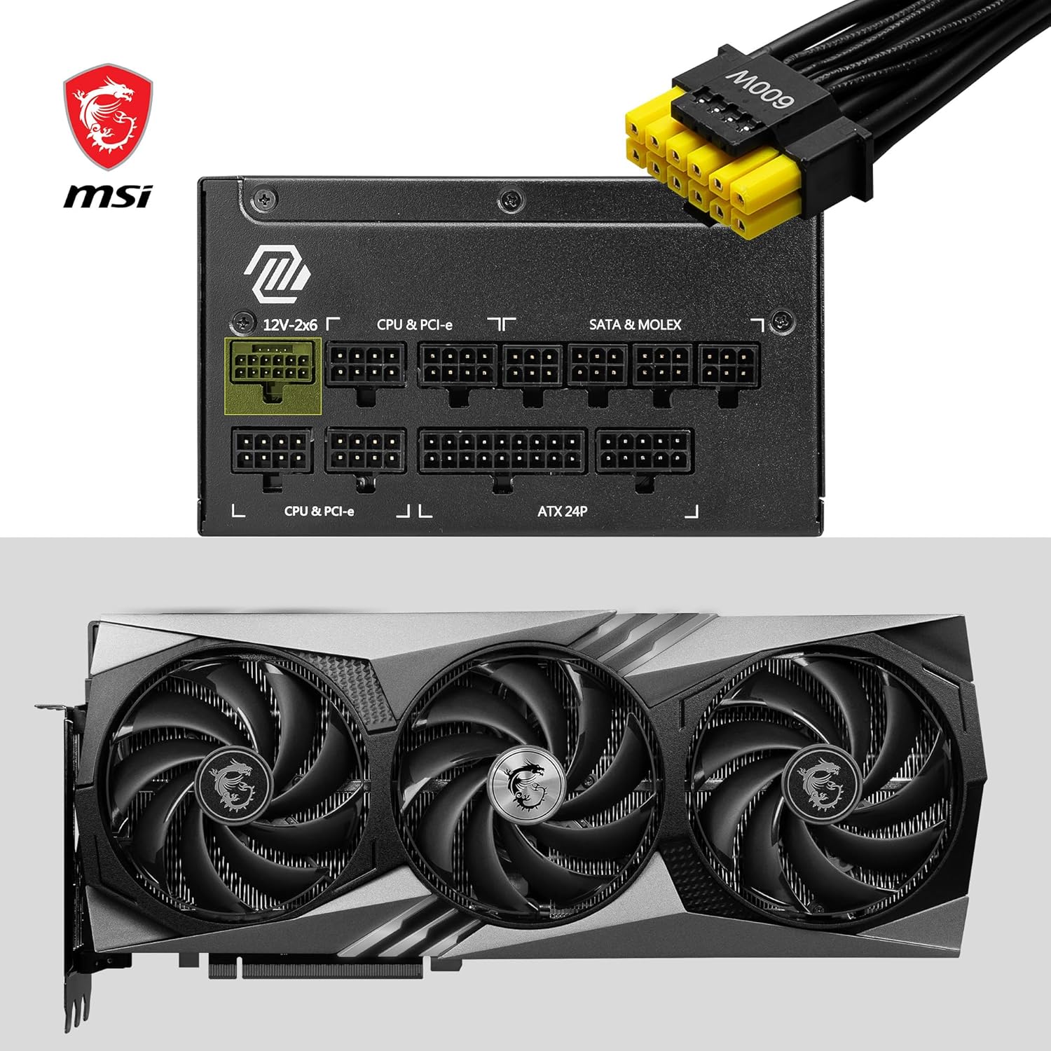 MSI MAG A1000GL PCIe 5 Power Supply – 1000W 80 Plus Gold ATX 3.1 PSU