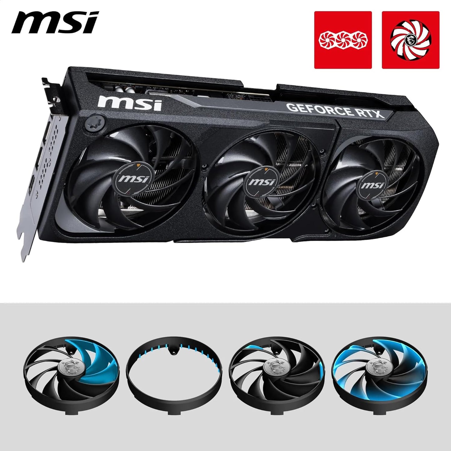 MSI GeForce RTX 5070 Ti SHADOW 3X OC 16GB GDDR7 Graphics Card