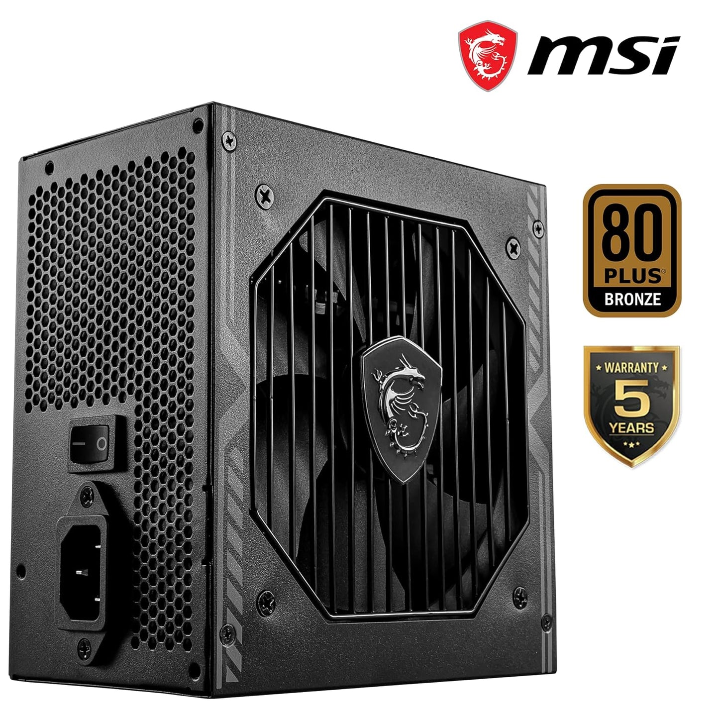 MSI MAG A650BN Power Supply – 650W 80 Plus Bronze Gaming PSU