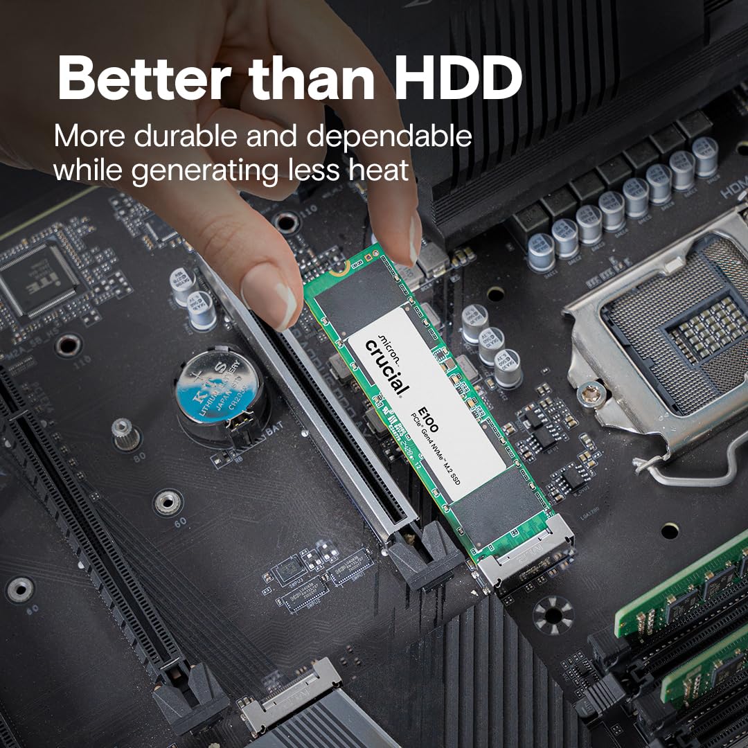SSD 480GB CRUCIAL E100 NVME