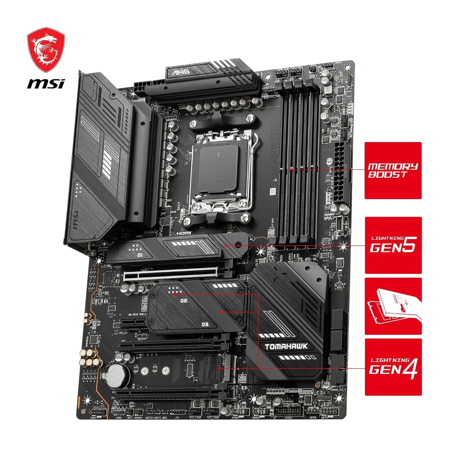 MSI MAG X670E Tomahawk WiFi Motherboard – ATX | AM5 | DDR5