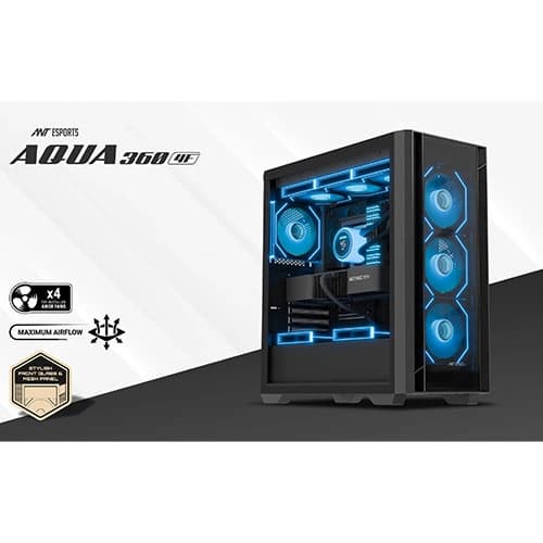 Ant Esports AQUA 360 4F ARGB E-ATX Mid Tower Case