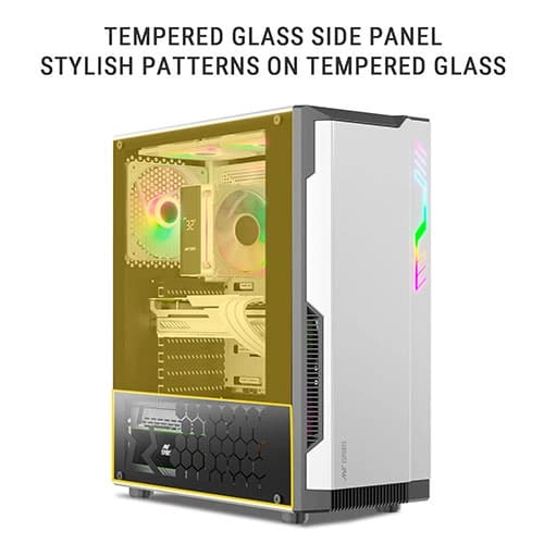 Ant Esports Eclipse White-Black ARGB ATX Mid Tower Case