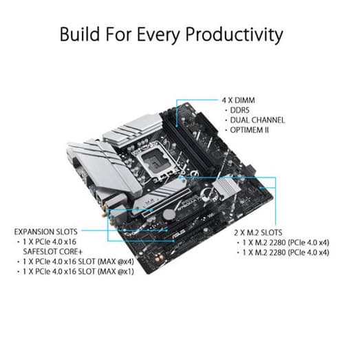 B760 MA WIFI PRIME ASUS MB DDR-5