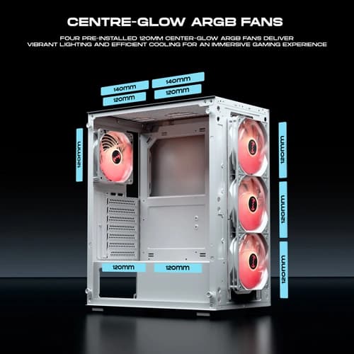 Dawg X 440 ARGB White ATX Mid Tower Case